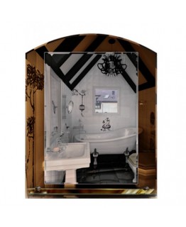 Зеркало в ванную с полкой T 14 (69 см х 55 см)
